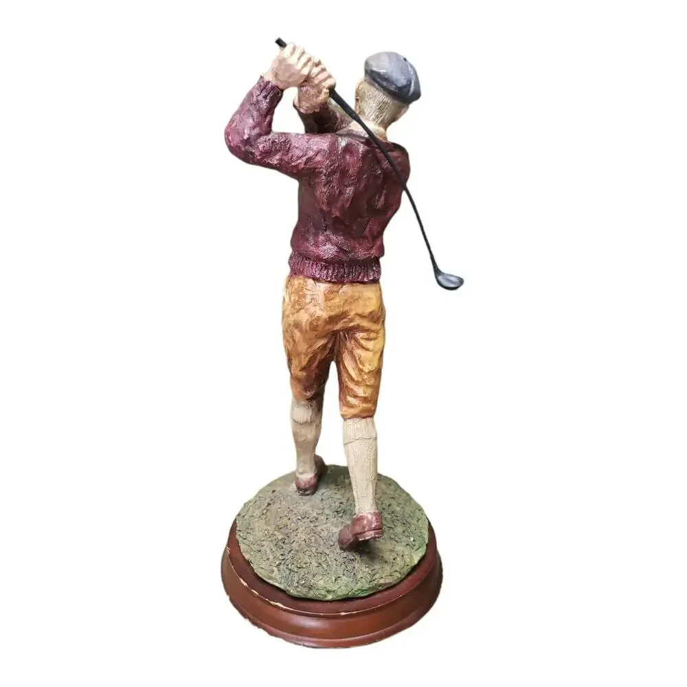 Golf Figurine & The 1992 Viewers Guide To Professional Golf Intergolf Golfax